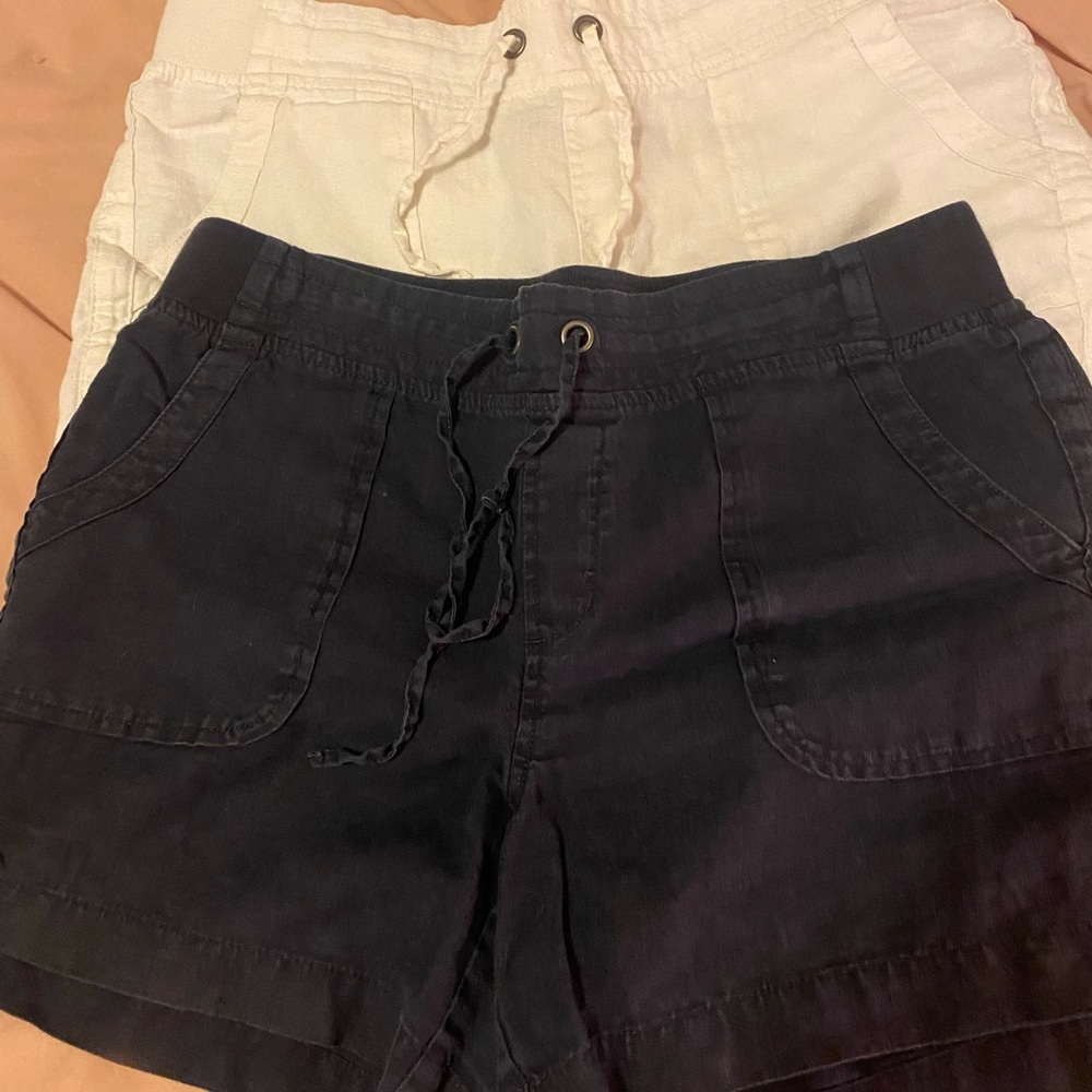 Two pair of Athleta linen shorts!